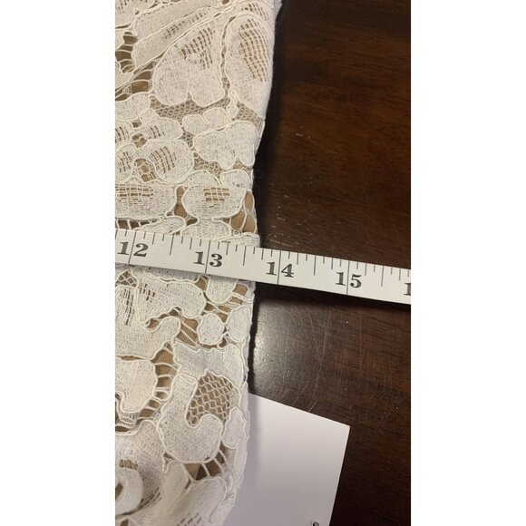 NWT Lulus M Lace Strappy Evening Formal Feminine Maxi Dress White Sheer Elegant - Picture 8 of 10